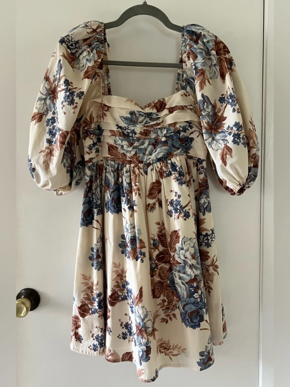 Abercrombie & Fitch Emerson Poplin Puff Sleeve Mini Dress - Picture 3 of 4